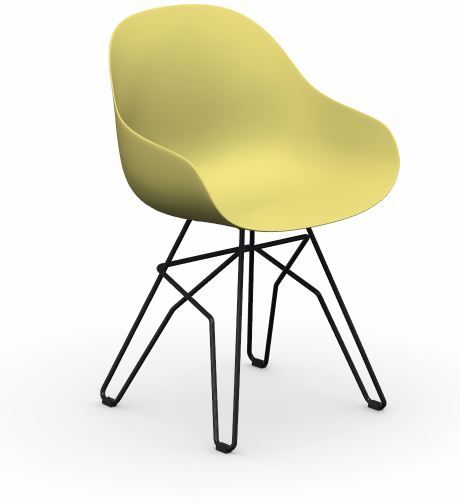 Calligaris Stuhl Academy zitronengelb matt