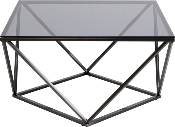 Couchtisch schwarz - 80 x 80 cm - KARE Cristallo Graphit