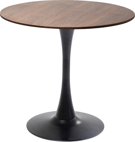 Tisch braun - Ø80 cm - KARE Schickeria Walnuss Schwarz