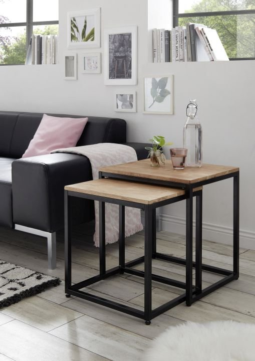 MCA furniture Couchtisch 2er Set Sakura asteiche Massiv