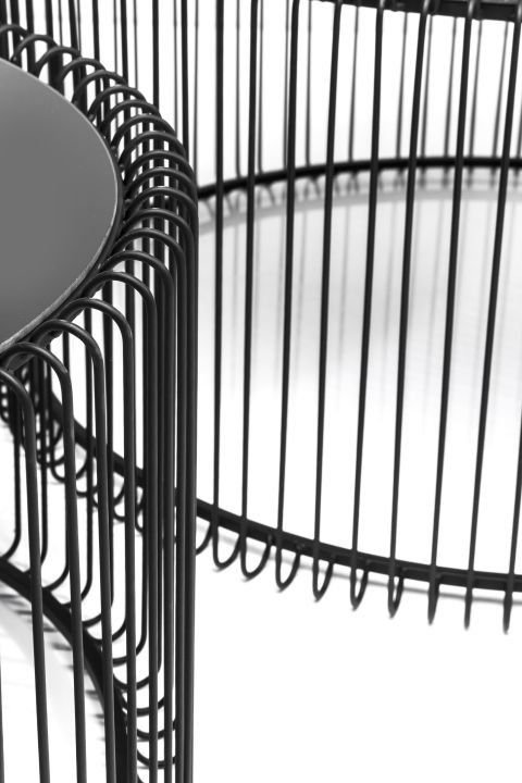 KARE Couchtisch Wire Black, 2er Set, 79577