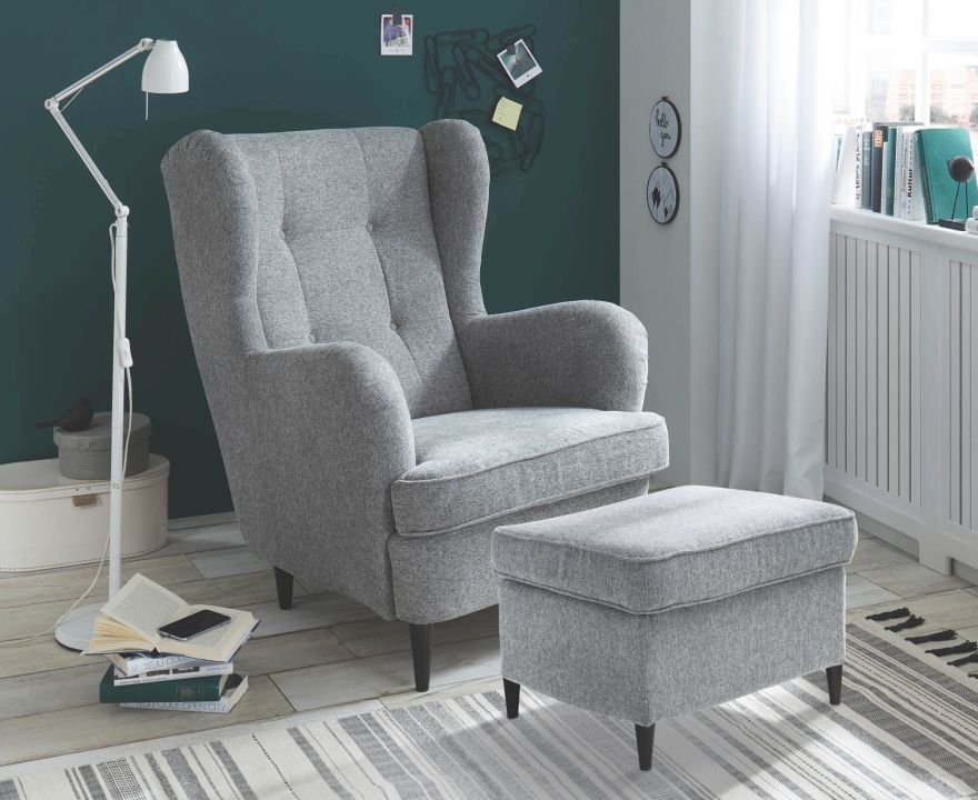 Black Red White Sessel Oskar grau 78 x 98 cm