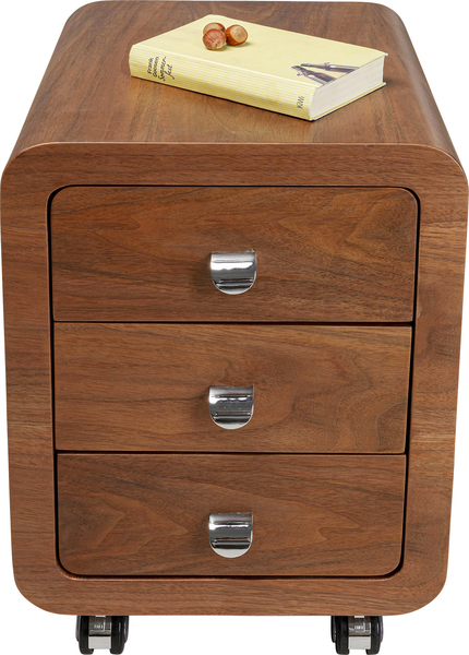 Rollcontainer braun - KARE Club Walnut