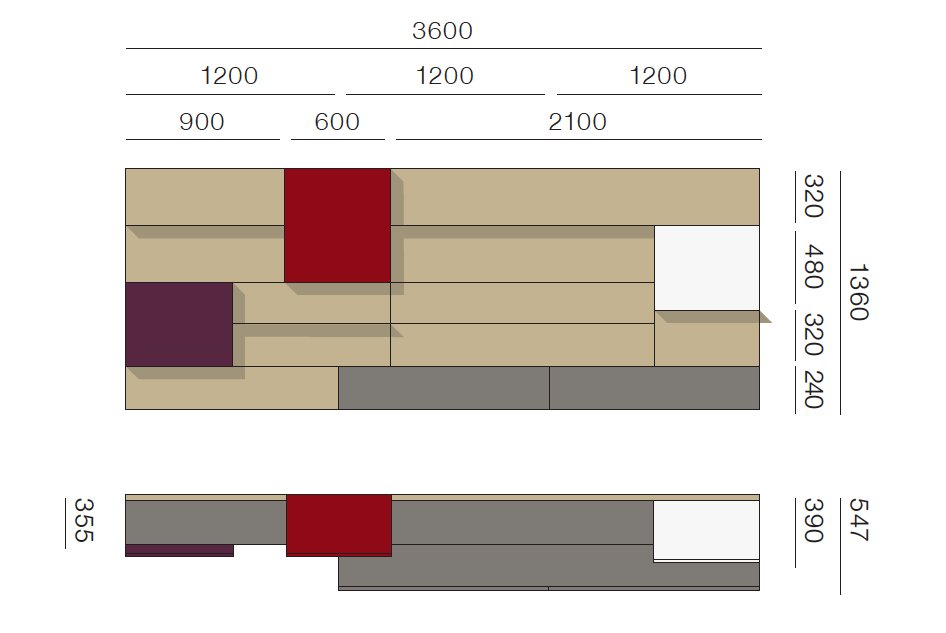 San Giacomo Wohnwand L5C37 Lampo