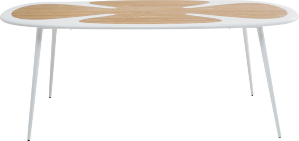 Tisch natur - 200 x 100 cm - KARE Petal Nature Weiß