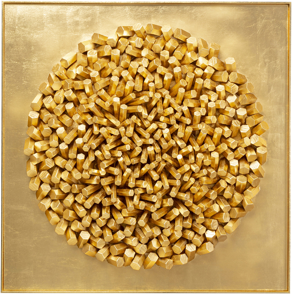 Wandobjekt gold - 120 x 120 cm - KARE Mikado Gold