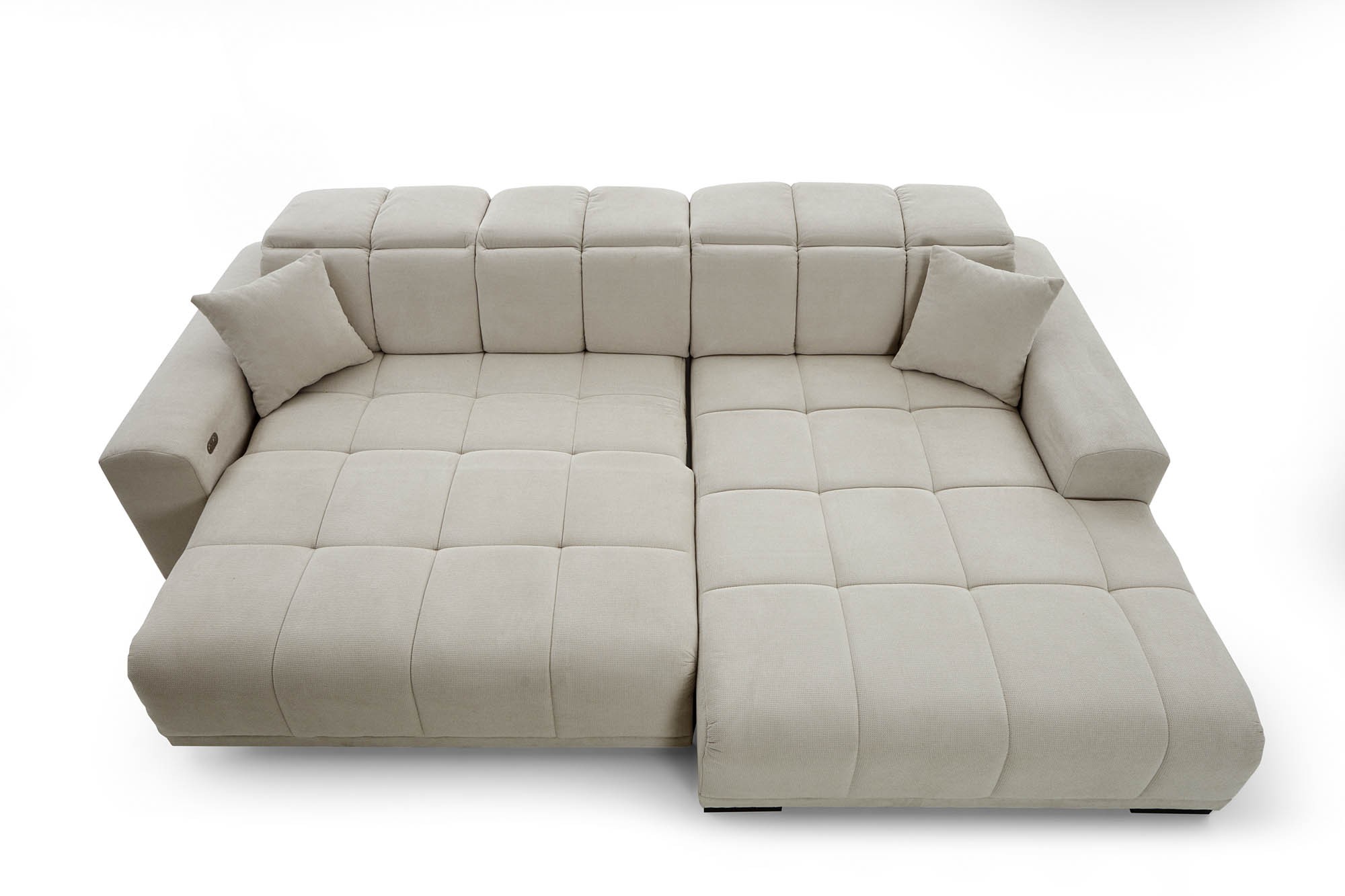 Wohnlandschaft Puppet Ottomane rechts beige 301 x 195 cm