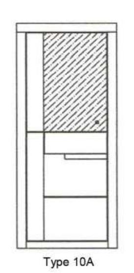 Vitrine links Skyline Kernbuche 71 x 170 cm 