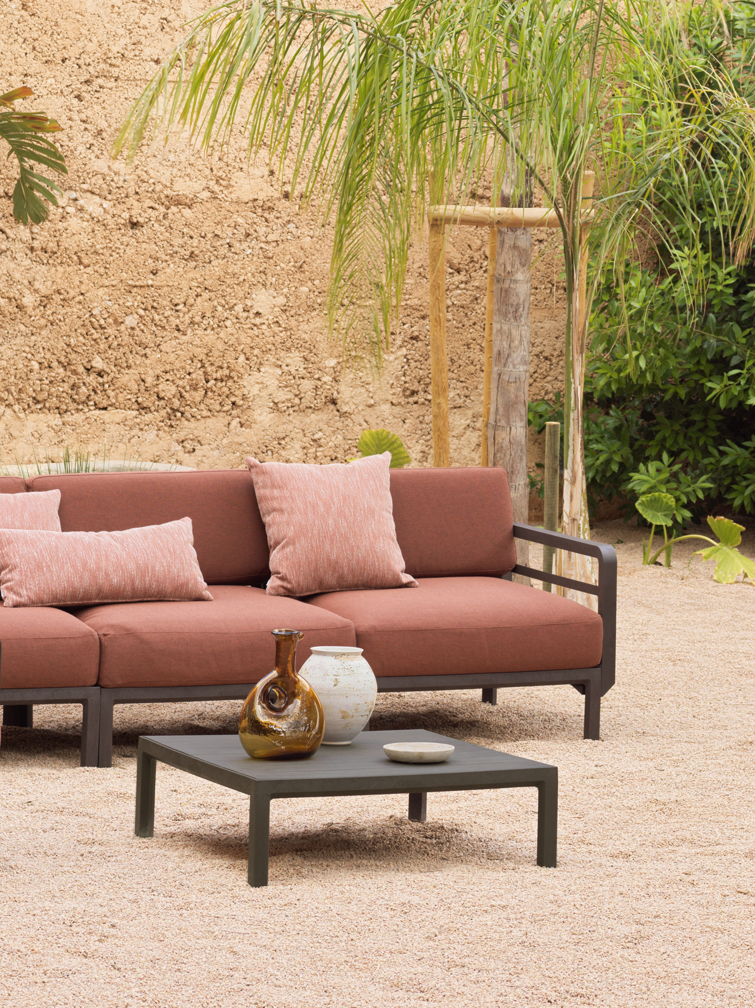Nardi Loungetisch Maximo  - Farbe Gestell: terra, B/HT: ca. 80 x 25,5 x 80 cm
