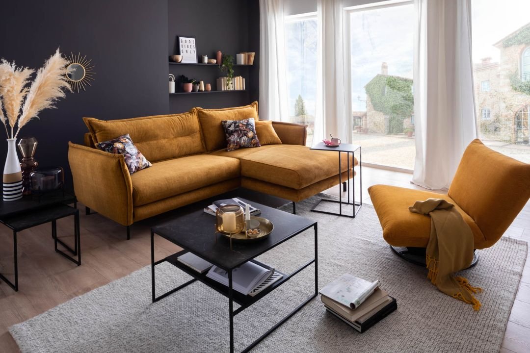 Benformato Sessel Cremona Stoff gelb