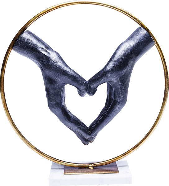 Deko Objekt gold - 33 cm - KARE Elements Heart Hand