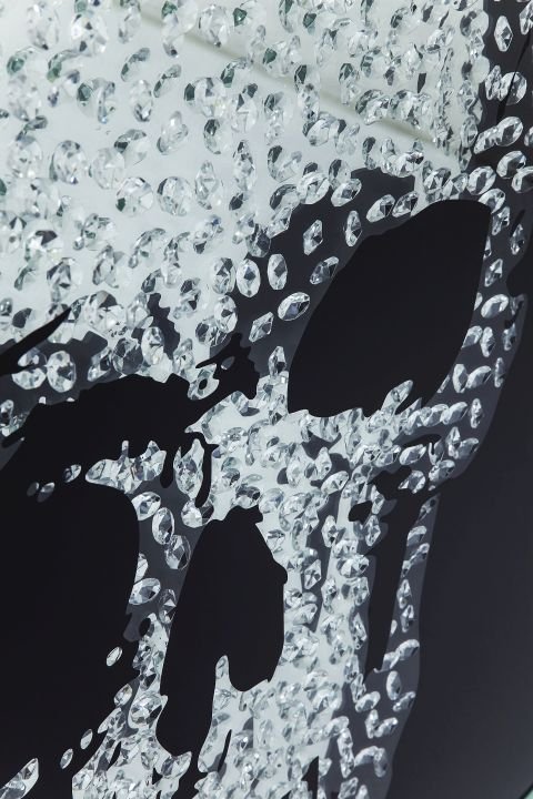 Bild schwarz - 100 x 100 cm - KARE Frame Mirror Skull