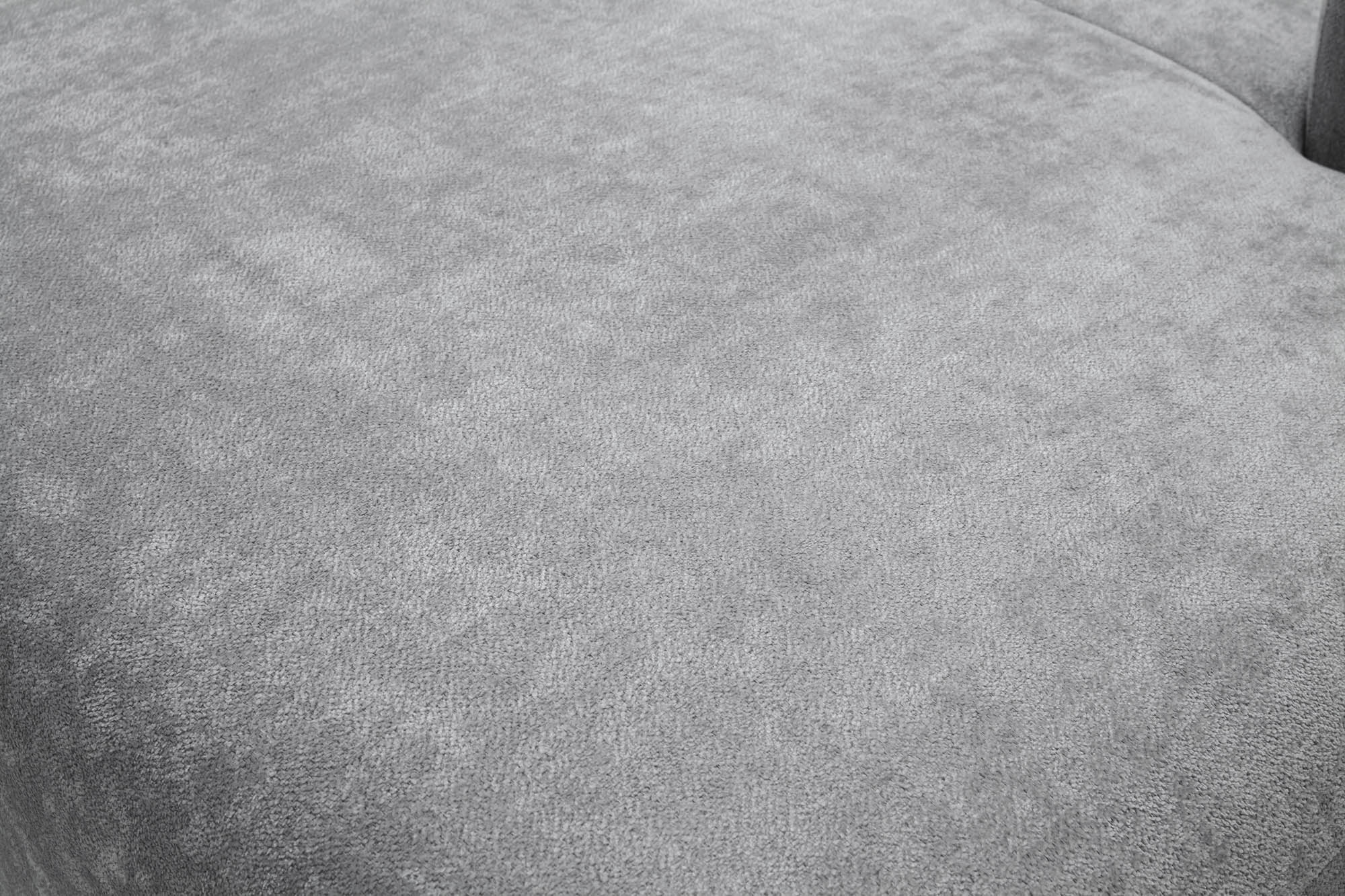 Wohnlandschaft Grau Ottomane rechts - inkl. 2 Kissen 60 x 60 cm -  Tommy