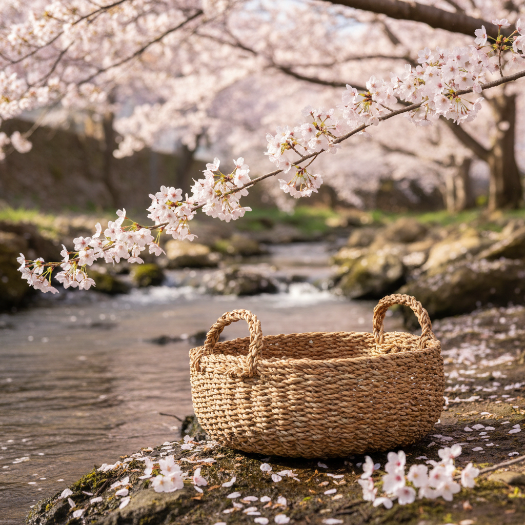 Korb flach Seegras - Rund 40 cm - Boltze Sophy