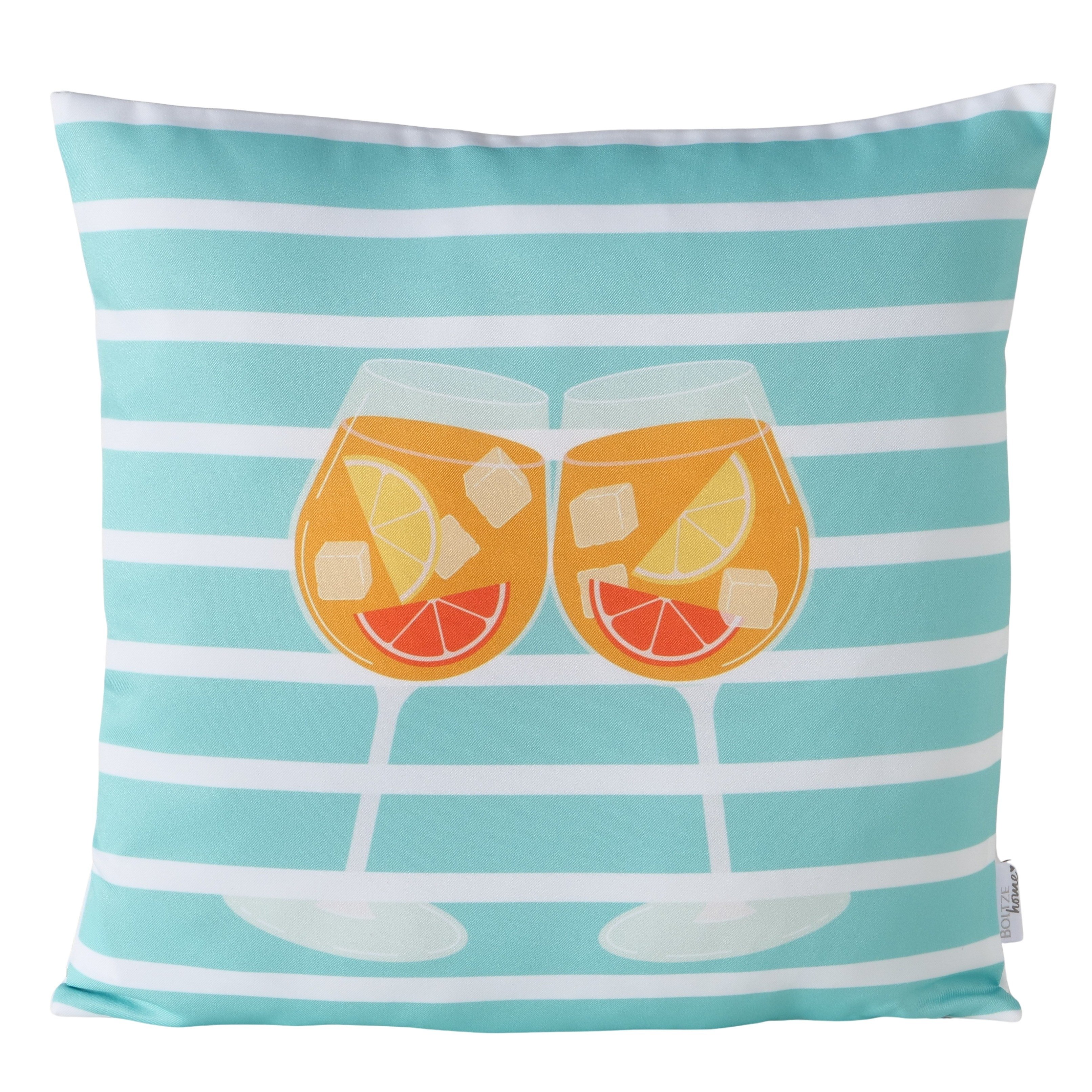 Boltze Kissen Summer Spritz – Dekokissen mit Sommer‑Cocktail‑Motiv