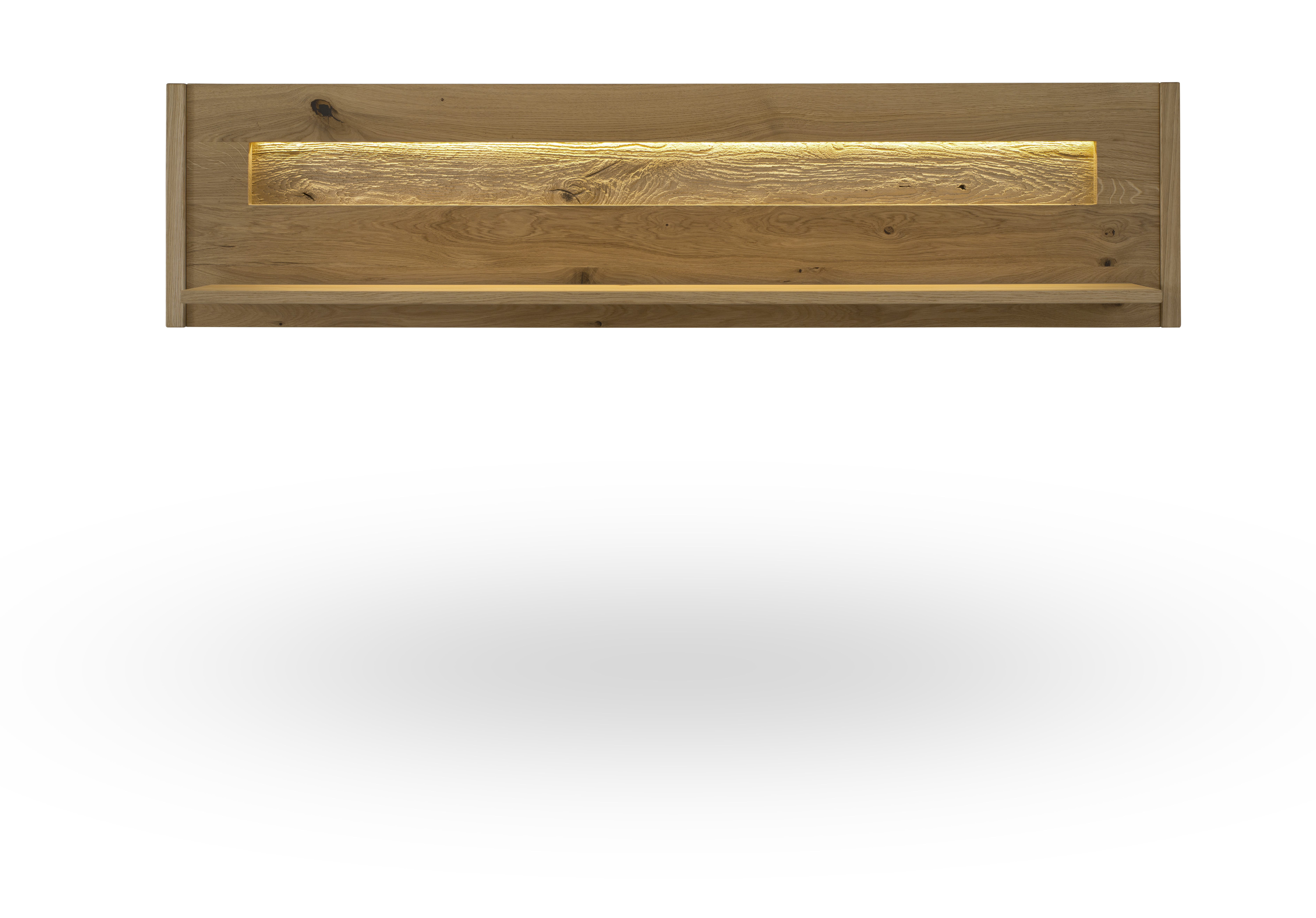 TPT Möbel Wandregal Davos Wildeiche natur 155,5 x 38 cm