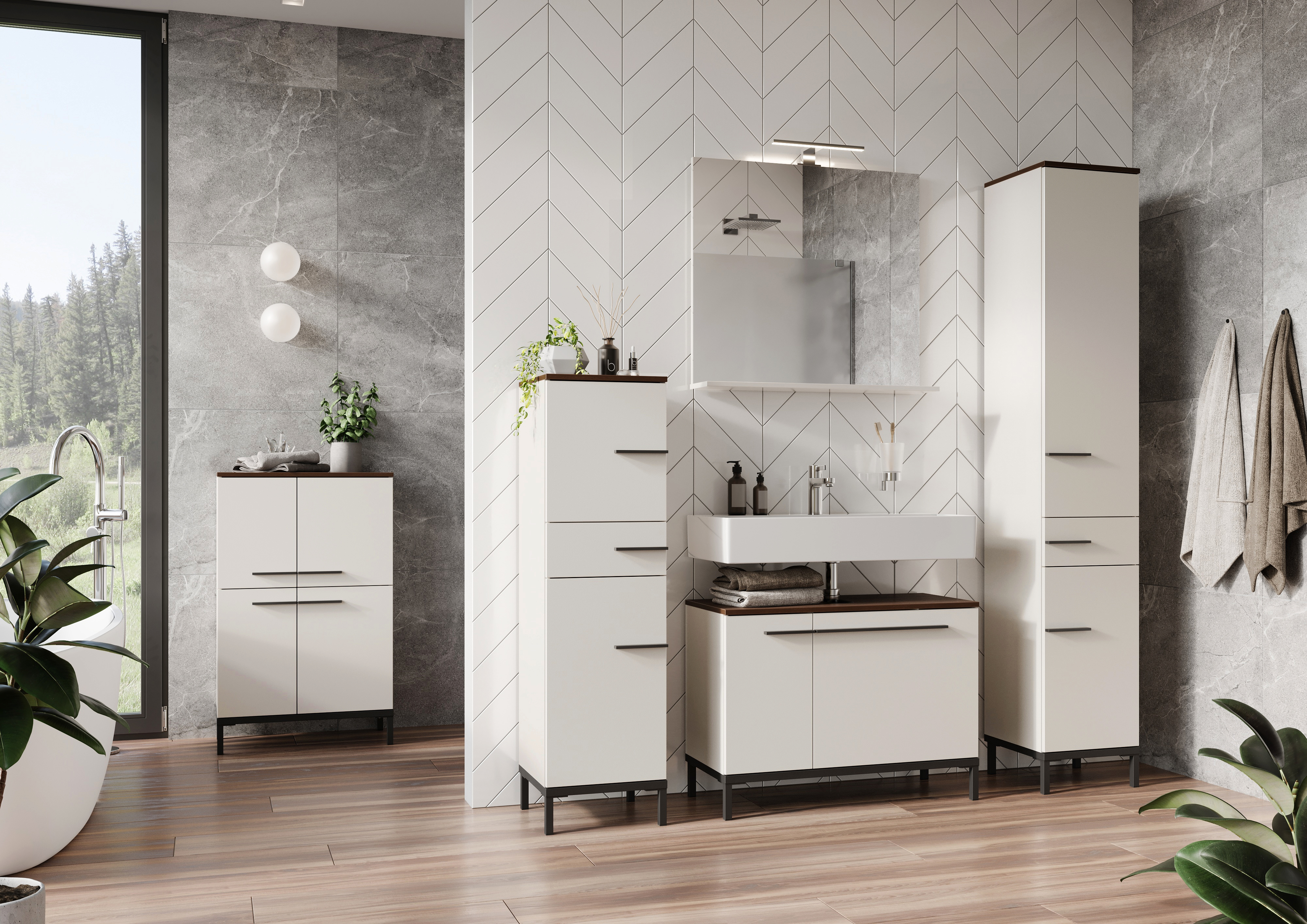 Kommode BARCELONA mit 4 Türen B/H/T ca. 60 x 97 x 34 cm