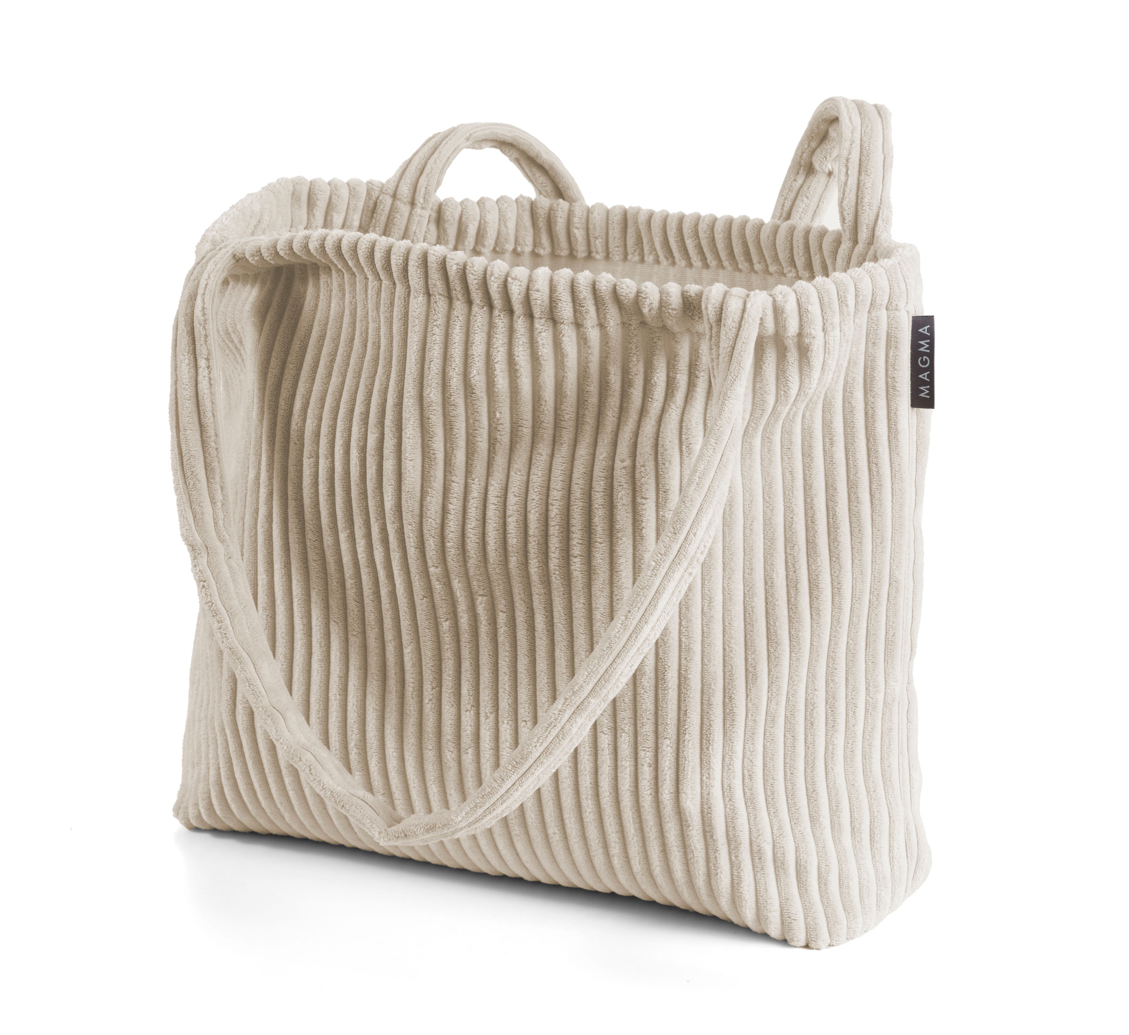 Tasche Shara in Beige – Weiche Cordtasche für Shopping, Büro und Freizeit
