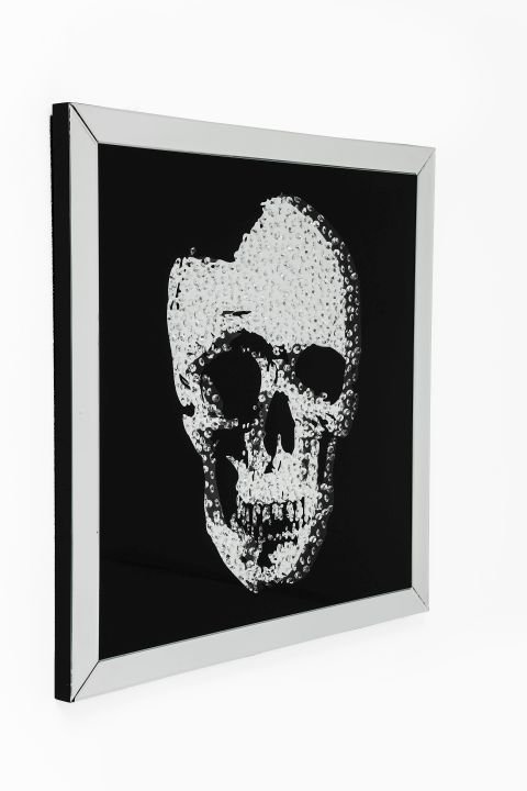 Bild schwarz - 100 x 100 cm - KARE Frame Mirror Skull