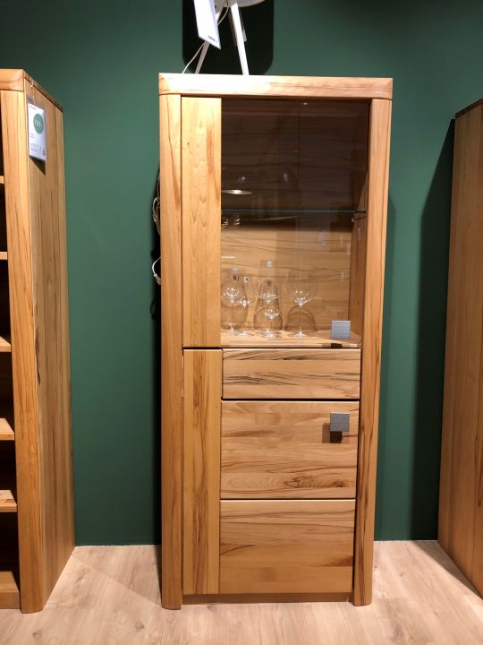 Vitrine links Skyline Kernbuche 71 x 170 cm 