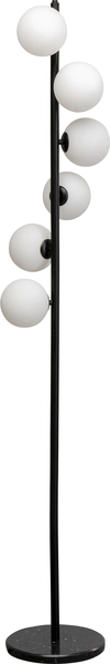 Stehleuchte schwarz - 160 cm - KARE Scala Balls Milky Schwarz