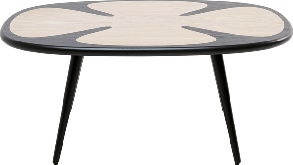 Couchtisch natur - 90 x 60 cm - KARE Petal Nature Schwarz