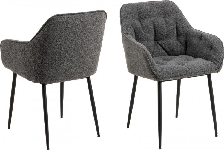 Actona Armlehnstuhl Brooke Stoff Monza antharzit