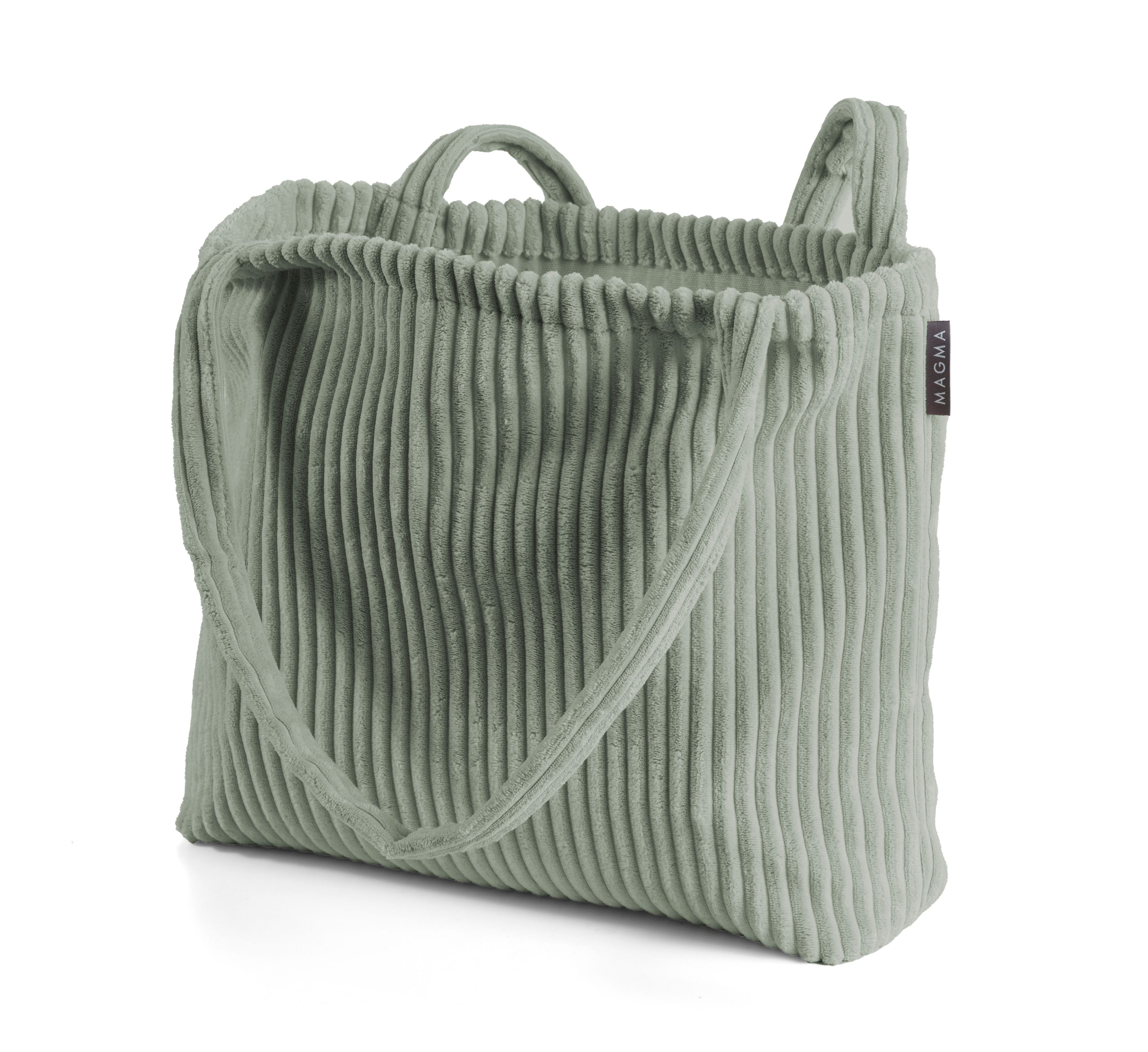 Tasche Shara in Salbei – Weiche Cordtasche für Shopping, Büro und Freizeit